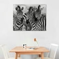 thumbnail image 2 of ONETECH Canvas Wall Art Zebra Pictures Poster Print Animal Prints Wall Decor With Framed20 x16, 2 of 6