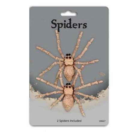 Horror Natural Tarantula Spiders 2PK Halloween Prop Decoration Decor Seasons Z18667natural