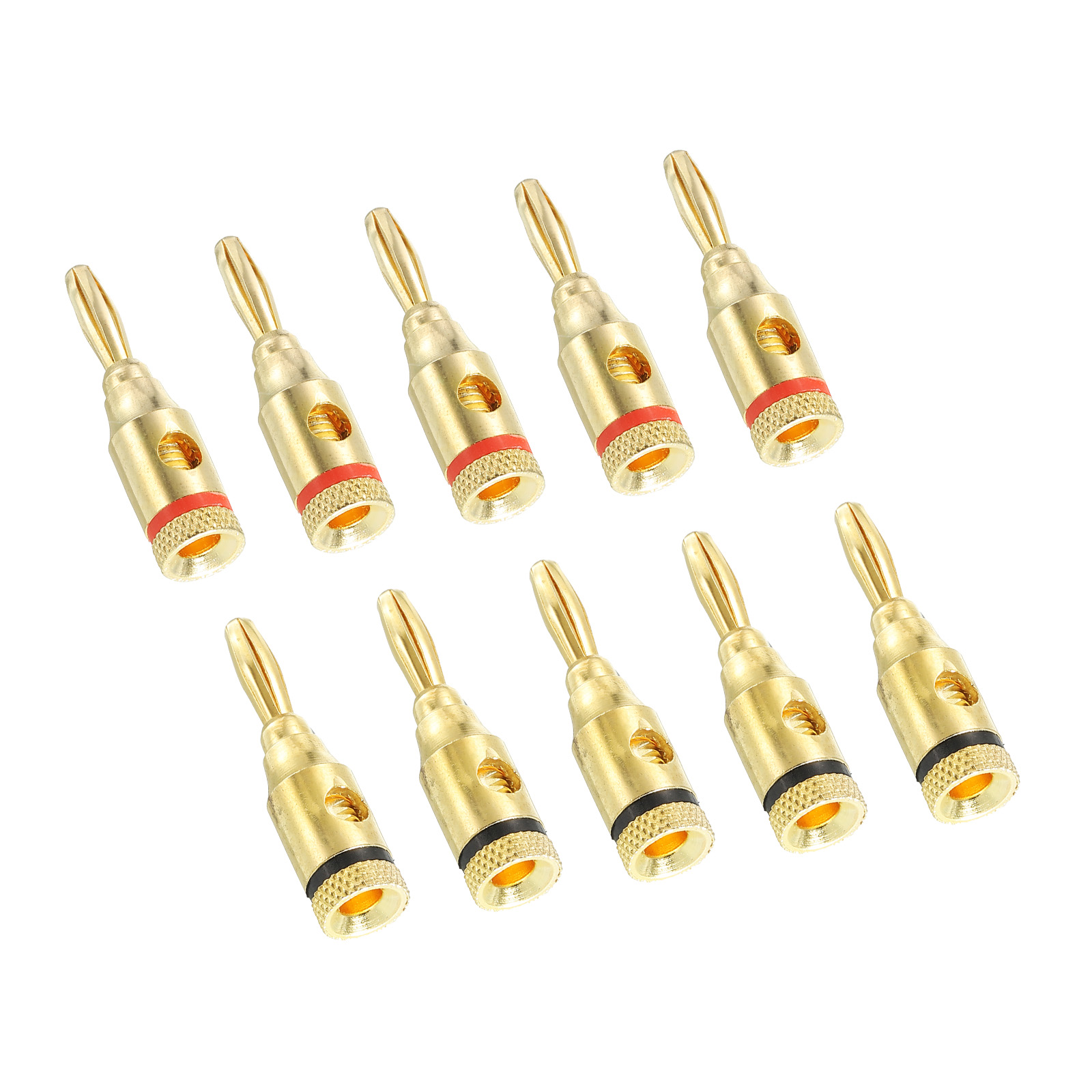Uxcell Banana Plugs Speaker Banana Plugs Open Screw Type 4mm Gold