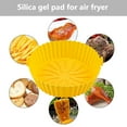 thumbnail image 4 of Bandeja de silicona para freidora de aire, reutilizable, para horno, microondas, molde para tartas (amarillo) Ehuebsd Libre de BPA, 4 of 7
