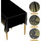 thumbnail image 2 of 2 manteles de lunares dorados, manteles de fiesta, mantel rectangular de 137 x 274 cm, manteles reutilizables, mantel impermeable, manteles de plástico, manteles de mesa de fiesta (negro), 2 of 5