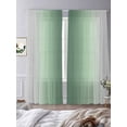 thumbnail image 3 of Sheer Curtains 96 Inches Long, Sage Green Grey Ombre Light Filtering Window Curtains for Living Room, Farmhouse Gradient Minimalist Rod Pocket Voile Sheer Curtain Drapes, 52"W x 96"L, 2 Panels, 3 of 8