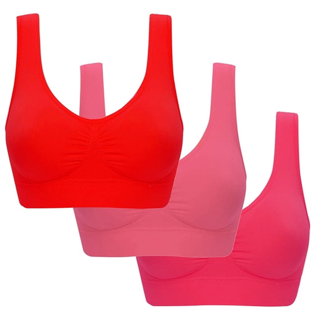 Gibobby Brasier estraple para mujer Sujetador sin para mujer, corpiño cómodo, Top sin aros, sujetador para dormir, Bralette deportivo para lactancia(Rojo,G)
