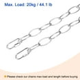 thumbnail image 5 of Uxcell 3mm Thick 1m Long Chain Connectors Pendant Light Fixture Chains Silver 1 Set, 5 of 5