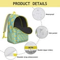 thumbnail image 3 of Bright Lemon Fruit Print School Backpack, Summer Citrus Design Daypack with Cute Yellow Pattern and Fresh Floral Style, 3 of 3