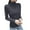 Dark Gray, variant on Womens Tops & T-Shirts- Round-Neck Casual Ladies Double-sided Velvet Cationic Self-heating Warm Bottoming Shirt Long-sleeved Outer Wear Short T-Shirt