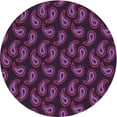 thumbnail image 1 of Ahgly Company Tapis Rond Lavable en Machine Intérieur Transitionnel Tarte aux Prunes Violet, 7 Pieds Rond, 1 of 7