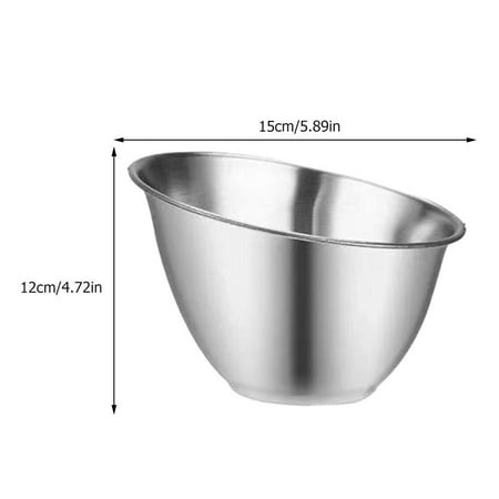 

1Pc Stainless Steel Oblique Mouth Bowl Lettuce Storage Bowl for Restaurant