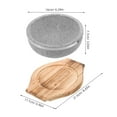 thumbnail image 2 of Luxshiny 1 Set Pots For Cooking Korean Stone Bowl With Wood Base Kitchen Use, 2 of 6