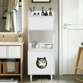thumbnail image 2 of Spaco Private Cat Space, Litter Box Furniture, Potted Plant Shelf, 20.5x21.3x53in, 2 of 11