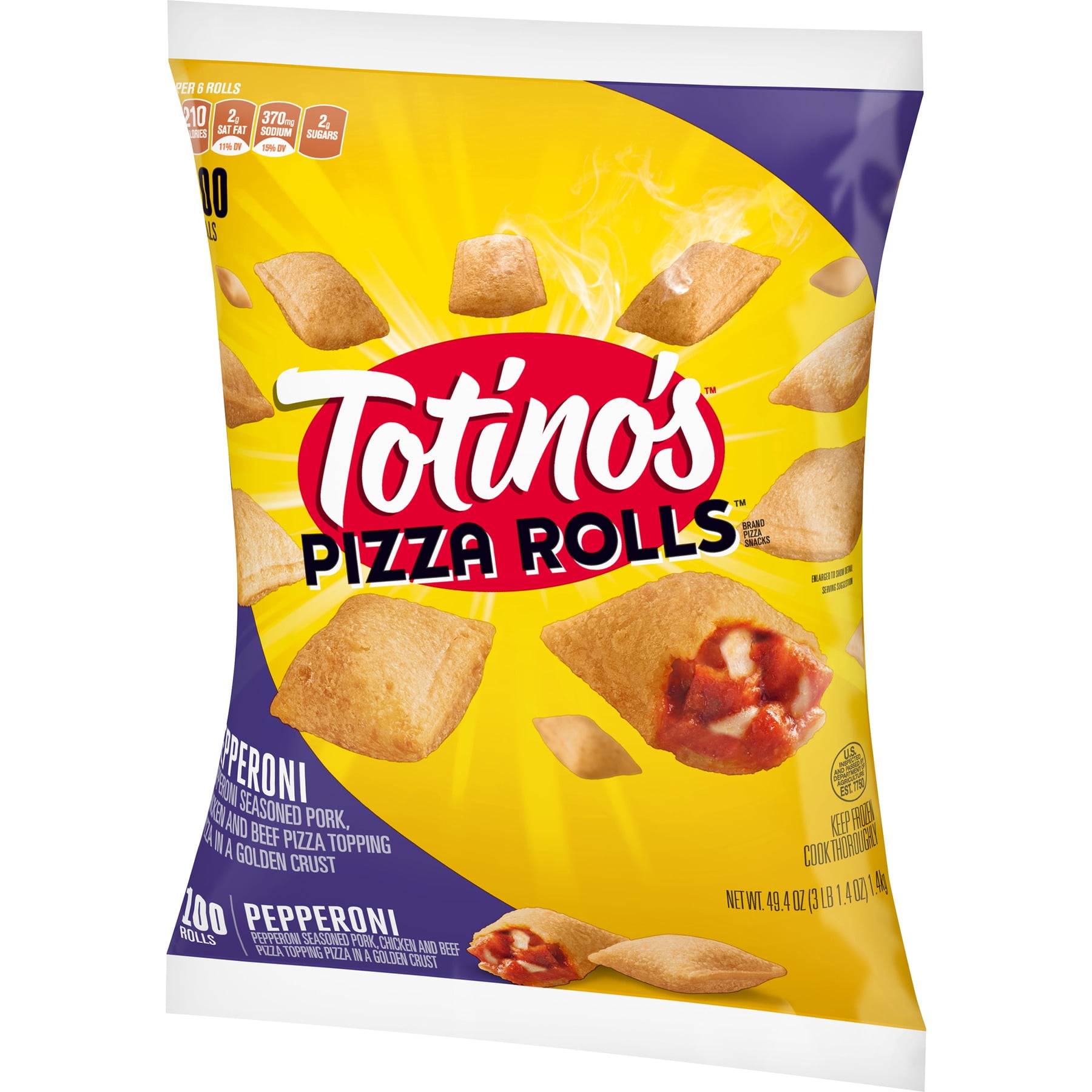 Totino's Pizza Rolls Brand Pepperoni Pizza Snacks, 49.4 OZ