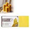 thumbnail image 2 of Dripless Wax Candles Handmade Beeswax Taper Candles for Dinner Party Hand-Rolled Honeycomb Candles Set of 10 Flat Top, 2 of 3