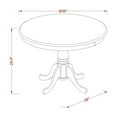 thumbnail image 2 of HomeStock 5 Piece Kitchen Table Set for 4 Includes a Round Dining Table with Pedestal and 4 Faux Leather Dining Room Chairs, 36x36 Inch,Linen White, 2 of 4