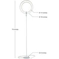 thumbnail image 2 of Brightech Lampe de Sol Moderne 20 Watts LED Torcherie Tactile Variateur, Blanc, 2 of 8