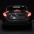 thumbnail image 2 of Spec-D Tuning Glossy Black Smoke Tail Lights w/ Red LED Bars, Sequential LED Turn Signal, and Startup Animation Compatible with 2016-2021 Honda Civic 4-Door Sedan, Left + Right Pair Assembly, 2 of 7