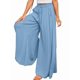 thumbnail image 3 of Pantalones Casuales de Cintura Alta para Mujer, de Color Liso, Largos y Anchos, con Bolsillos, para y Otoño. Azul XXL, 3 of 8