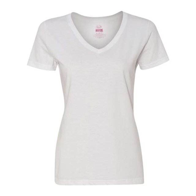 Fruit of the Loom HD Camiseta con cuello en V para mujer (L39VR) -J. Azul marino -S Fruit of the Loom L39VR