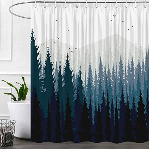 Rustic Forest Shower Curtains For, Forest Shower Curtain