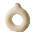 thumbnail image 5 of HEVIRGO Flower Vase Fine Workmanship Wide Application Ceramic Decorative Doughnut Shape Planter Household Supplies, 5 of 8