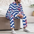 thumbnail image 7 of Lsque Nautical Anchors Pattern Long Sleeve Pajama Set for Men - Soft 2-Piece Sleepwear and Loungewear Set with Pockets, Comfy Nightwear-Small, 7 of 7