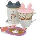 thumbnail image 2 of Wrapables® Animal Ears Silicon Cup Lids, Anti-Dust Airtight Mug Covers for Hot and Cold Beverages (Set of 6), 2 of 4