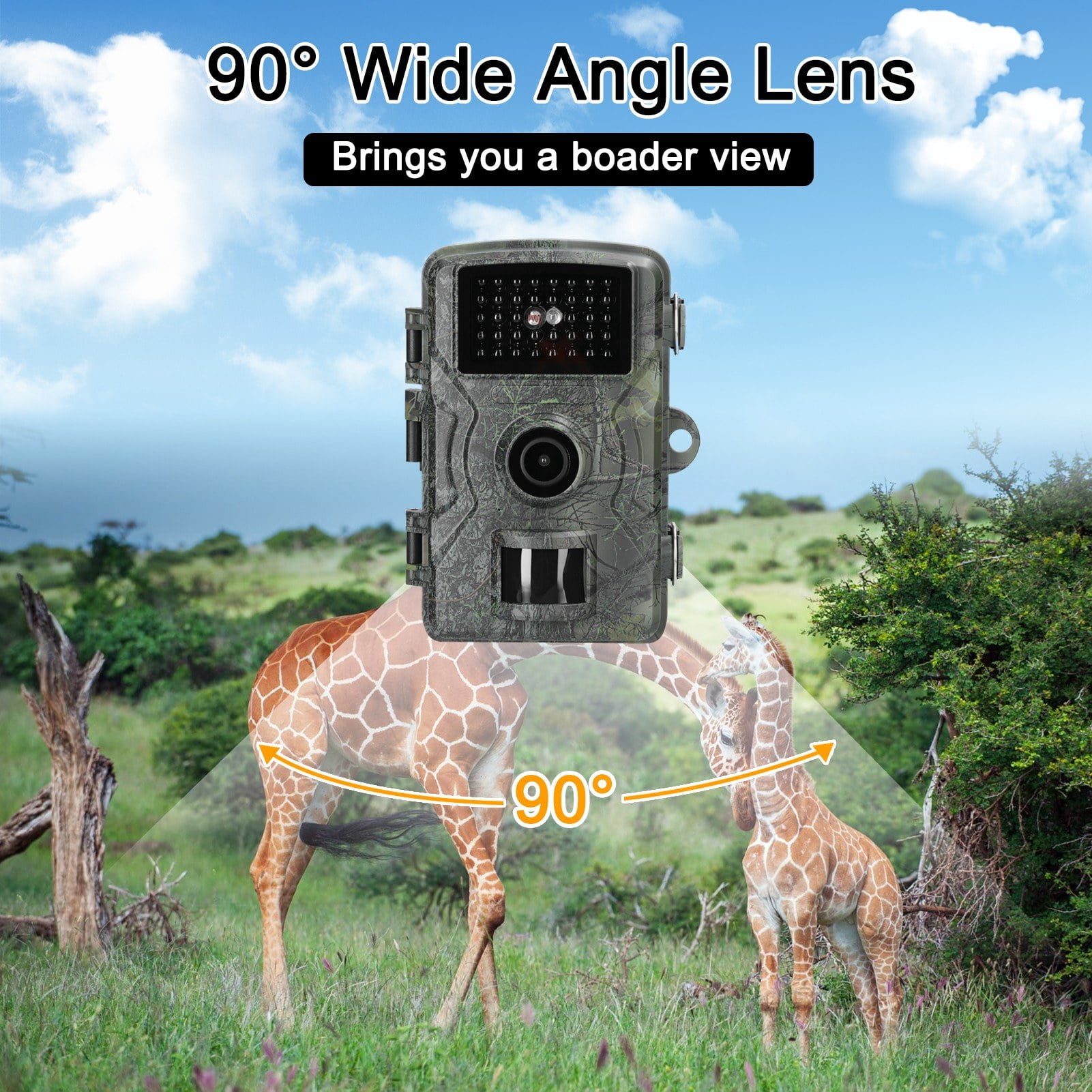16MP 1080P Outdoor Trail Camera for Wildlife Observation