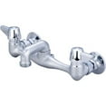 thumbnail image 1 of Central Brass 0051-URC Two Handle Wall Mount Service Sink Faucet, Rough Chrome, 1 of 1