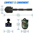 thumbnail image 3 of Folding Shovel Heavy Duty Alloy Steel Camping Shovel Entrenching Tool for Outdoor Survival Adventure Rock Climbing Hiking, 3 of 8