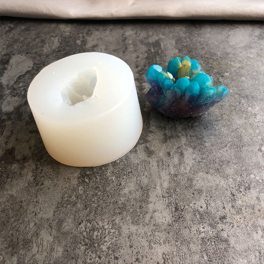 Silicone Molds Quartz Rock Cluster Mold Crystal Epoxy Resin Mould for DIY Making Necklace Pendant Decor Craft