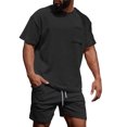 thumbnail image 1 of toraway Casual Men's Suits Regular Fit 2 Piece Black Men's Spring and Summer Set Long Sleeve Warm Line Solid Color Overwear Two Piece Adjustment Set L, 1 of 4