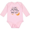 thumbnail image 3 of Inktastic I Love My Papa to the Moon and Back Boys or Girls Long Sleeve Baby Bodysuit, 3 of 5