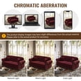 thumbnail image 2 of CQSXDA Velvet Sofa with Nailhead Trim and Rolled Armrests 41.3 Inch Design with Accent Pillows，Burgundy, 2 of 9