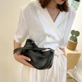 thumbnail image 3 of Bolsa Bolsos de mujer Color sólido PU Cuero Mujer Hombro Axila Bolso (Negro) JShteea Para Estrenar, 3 of 8
