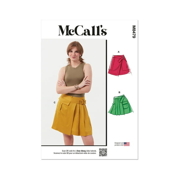 McCall's Sewing Pattern 8479 - Misses' Wrap Skirts, Size: U5 (16-198-20-22-24)