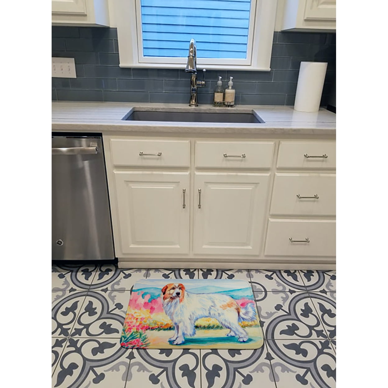 Great Pyrenees Machine Washable Memory Foam Mat