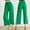 Green womens pants, variant on Wycnly Pants for Women Palazzo Pants for Women Casual Drawstring Elastic Waist Yoga Sports Cropped Pants Solid Loose Wide Leg Slit Trousers