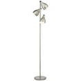 thumbnail image 4 of 360 Lighting Modern Floor Lamp 3-Light Tree 64" Tall Brushed Steel Adjustable Shades for Living Room Reading Bedroom Office, 4 of 7