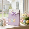 thumbnail image 5 of NWOKYZGH 12Pcs Easter Bunny Party Favor Bags Pastel Paper Treat Bags with Ribbon Bow Stickers Candy Goodie Bags for Spring Birthday Baby Shower, 5 of 6