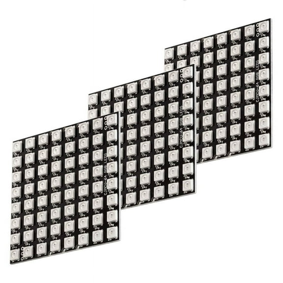 3 x U 64 LED Matrix Panel CJMCU-8X8 Module Compatible with for and for Raspberry Pi