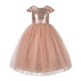 thumbnail image 2 of Cap Sleeves Sequin Flower Girl Dress Special Occasions Bridesmaid 211, 2 of 3