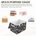 thumbnail image 6 of Yayeee Collapsible Cube Storage Bin with Lid Fabric Closet Decorative Basket with Handles, Gold Art Pattern, 6 of 7