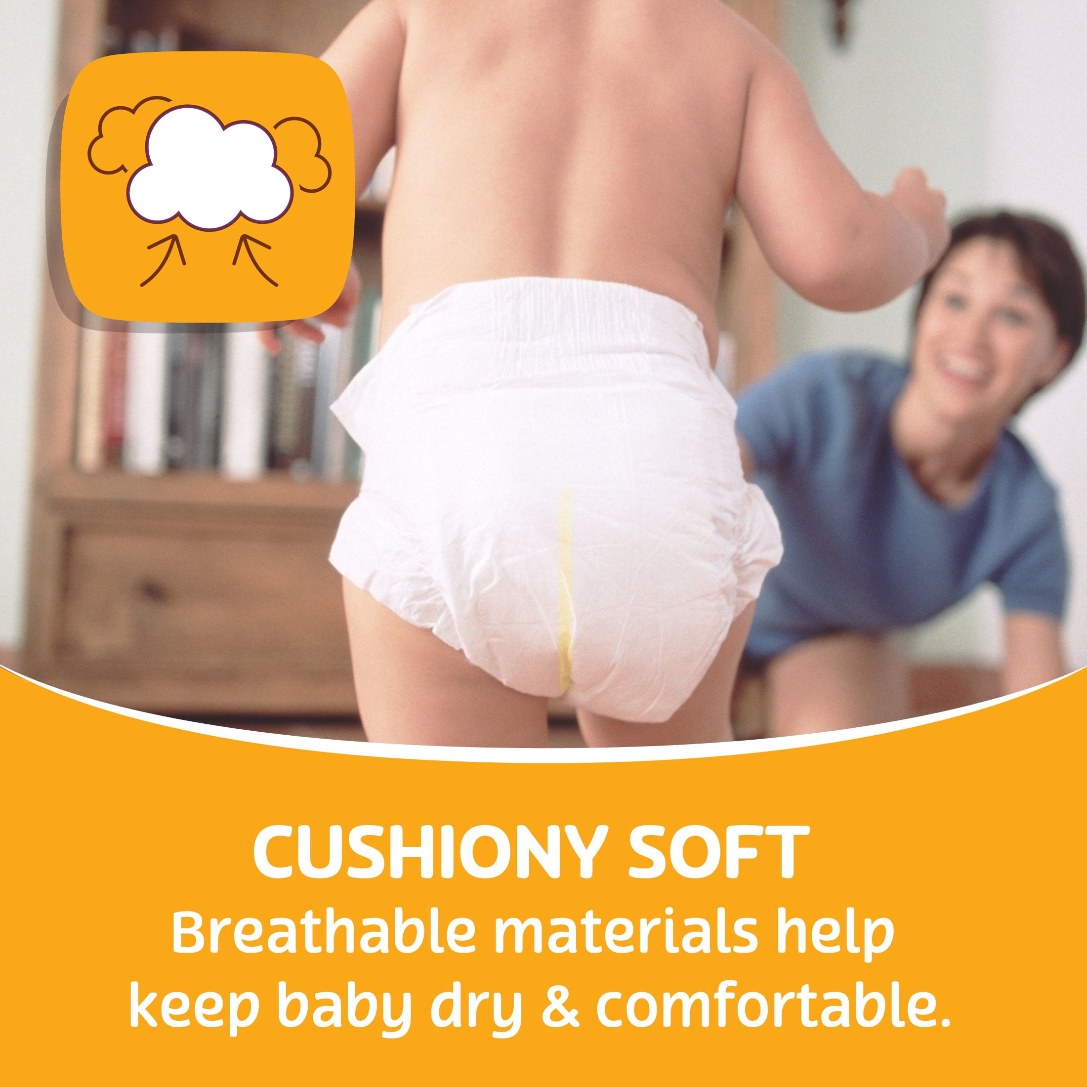 (2 pack) Parent's Choice Dry & Gentle Diapers Size 1, 44 Count (Select for More Options)