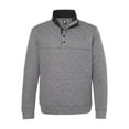 thumbnail image 2 of J.America JA8890 Adult Quilted Snap Pullover-Charcoal Heather-M, 2 of 3