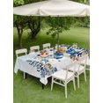 thumbnail image 3 of Outdoor Tablecloth with Umbrella Hole and Zipper, Blue Christmas Snowman Rectangle Table Cloth 60x84 Inch Waterproof Tablecloth, Xmas Tree Elk Gifts Snowflake Ombre Picnic Table Cover for Patio, 3 of 7