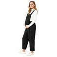 thumbnail image 2 of Pimfylm Pregnancy Trousers For Women Winter Women's Maternity Pants Over The Belly Wide Leg Casual Palazzo Beach Pants Comfy Pregnancy Trousers Black,Size for 11-12 Years, 2 of 9
