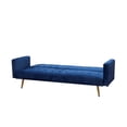 thumbnail image 7 of Bowery Hill Modern Contemporary Velvet Convertible Sofa in Blue Finish, 7 of 7