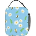 thumbnail image 3 of Daisy Bee Lunch Bag Insulated Lunch Box for Women Reusable Portable Lunchbox Leakproof Cooler Tote Bento Bag for Office Work Picnic Blue, 3 of 6