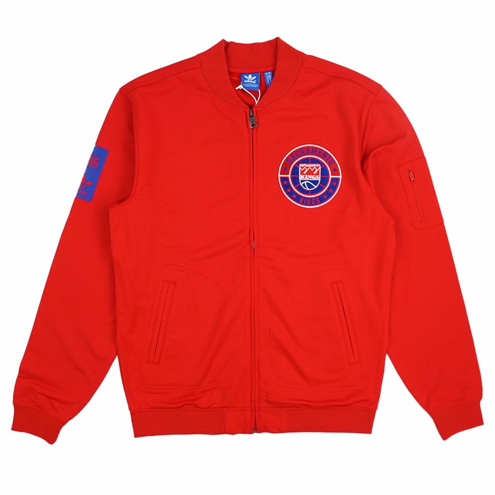 Sacramento Kings NBA Adidas Red Adidas Originals Full Zip Hardwood Classics Track Jacket For Men by Adidas