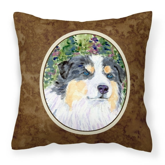 Carolines Treasures SS8821PW1414 Australian Shepherd Fabric Decorative Pillow, 14Hx14W, multicolor
