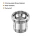 thumbnail image 4 of Adaptador de grifo de rosca macho Uxcell, conector de aireador cromado para manguera de filtro, M22 x M18, paquete de 2, 4 of 4